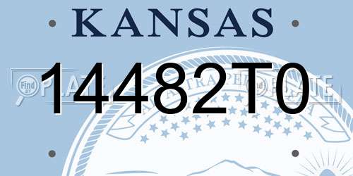 14482T0 Kansas License Plate