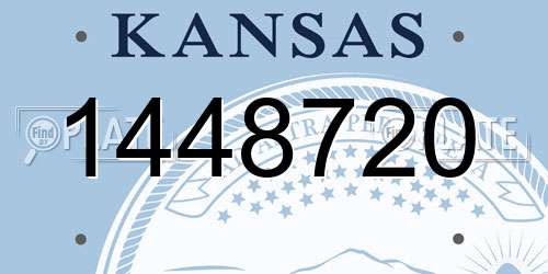 1448720 Kansas License Plate