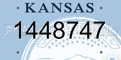 1448747 Kansas License Plate