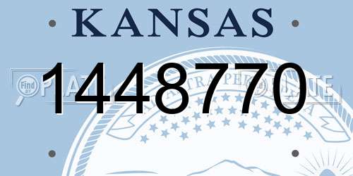 1448770 Kansas License Plate