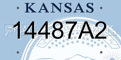 14487A2 Kansas License Plate