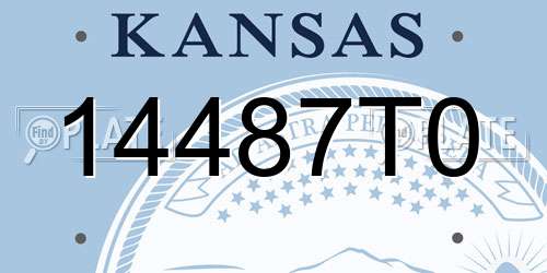 14487T0 Kansas License Plate