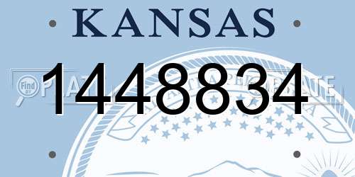 1448834 Kansas License Plate