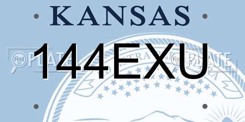 144EXU Kansas License Plate