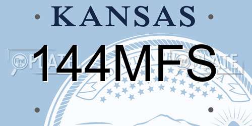 144MFS Kansas License Plate