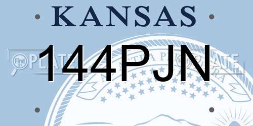 144PJN Kansas License Plate
