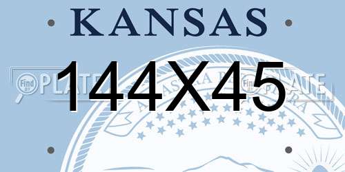 144X45 Kansas License Plate
