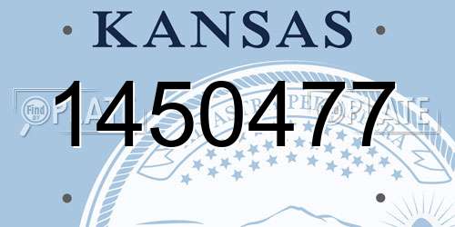 1450477 Kansas License Plate