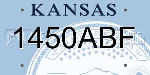 1450ABF Kansas License Plate