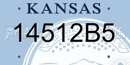 14512B5 Kansas License Plate