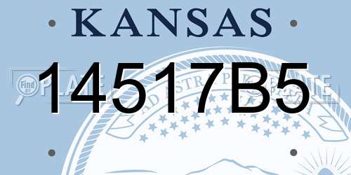 14517B5 Kansas License Plate