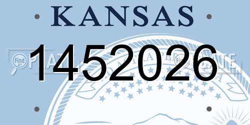 1452026 Kansas License Plate