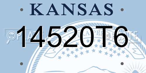 14520T6 Kansas License Plate