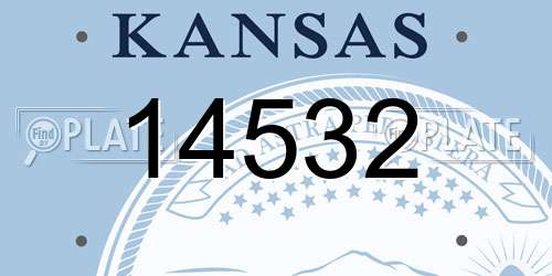 14532 Kansas License Plate