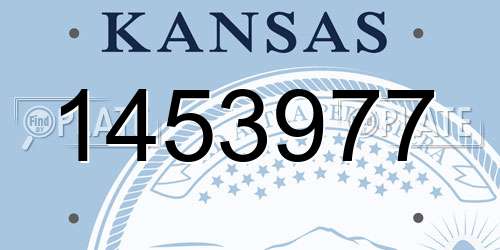 1453977 Kansas License Plate