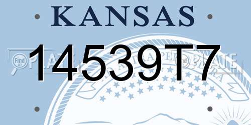 14539T7 Kansas License Plate