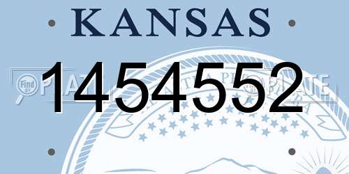 1454552 Kansas License Plate