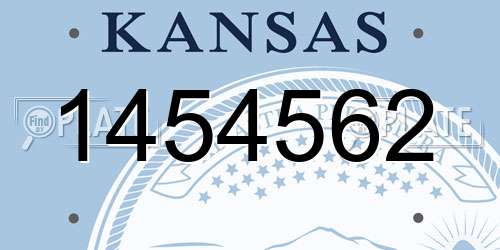 1454562 Kansas License Plate