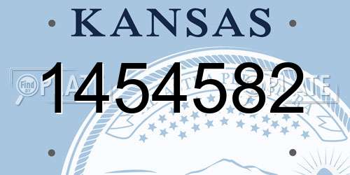 1454582 Kansas License Plate