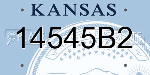 14545B2 Kansas License Plate
