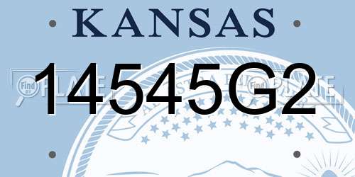 14545G2 Kansas License Plate
