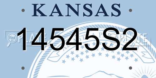 14545S2 Kansas License Plate
