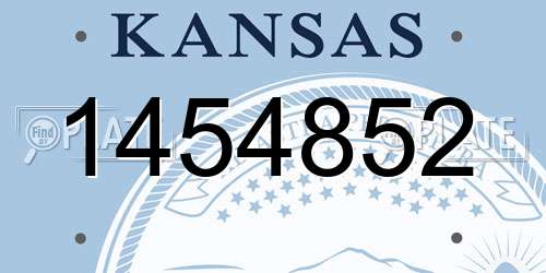 1454852 Kansas License Plate