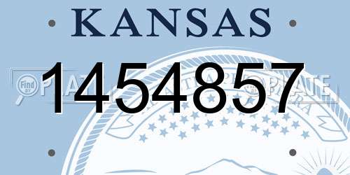 1454857 Kansas License Plate