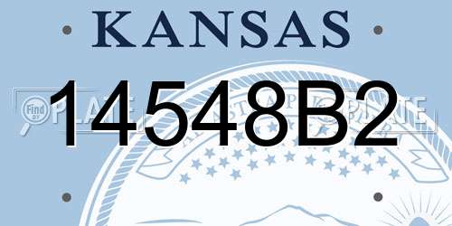14548B2 Kansas License Plate