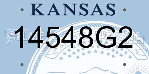 14548G2 Kansas License Plate
