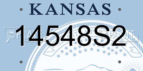 14548S2 Kansas License Plate