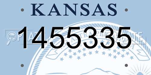 1455335 Kansas License Plate