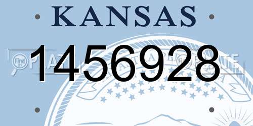 1456928 Kansas License Plate