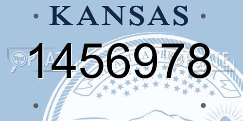 1456978 Kansas License Plate