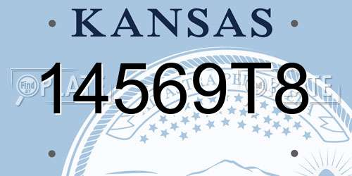 14569T8 Kansas License Plate