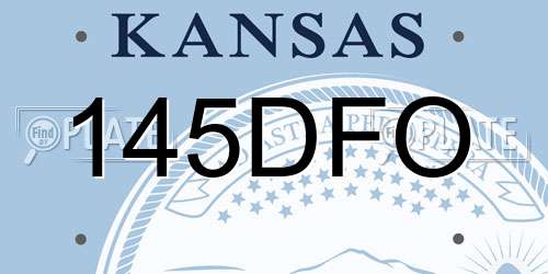 145DFO Kansas License Plate