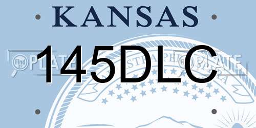 145DLC Kansas License Plate