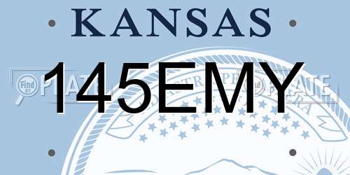 145EMY Kansas License Plate