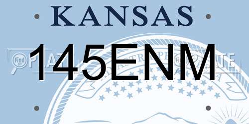 145ENM Kansas License Plate