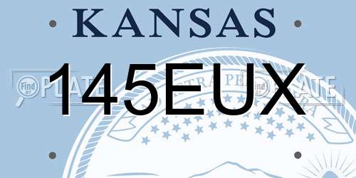 145EUX Kansas License Plate