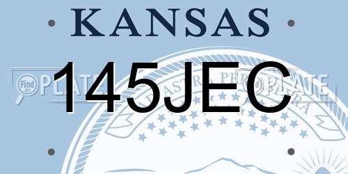 145JEC Kansas License Plate