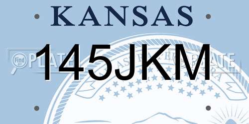 145JKM Kansas License Plate