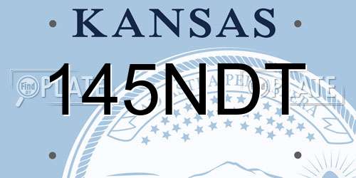 145NDT Kansas License Plate