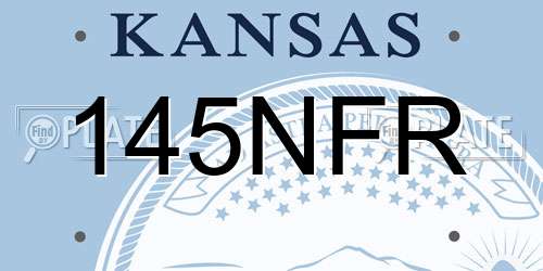 145NFR Kansas License Plate