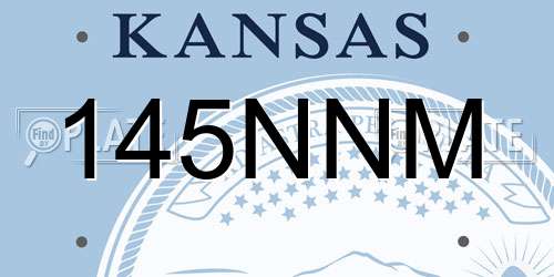 145NNM Kansas License Plate