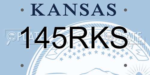 145RKS Kansas License Plate