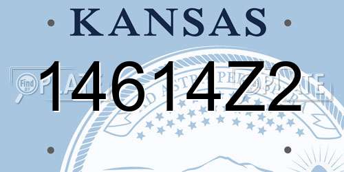 14614Z2 Kansas License Plate