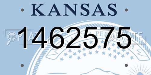 1462575 Kansas License Plate