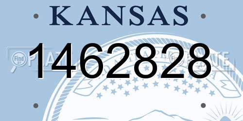1462828 Kansas License Plate