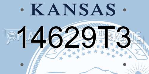 14629T3 Kansas License Plate